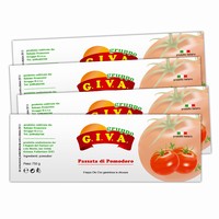 Etichette bottiglie passata di pomodoro Giva